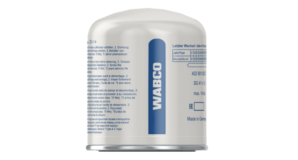 4329010022 WABCO Air Dryer Cartridge Moisture Absorbing Desiccant Filter for Semi Trailer Air Brake System