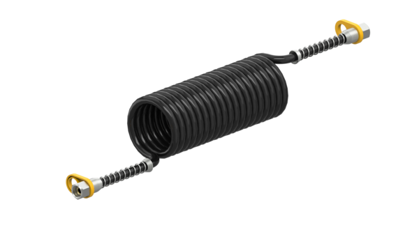ProVia Spiral Air Hose PRO5210020 Linha de ar de reboque de trator enrolado para sistema de freio de ar de caminhão pesado