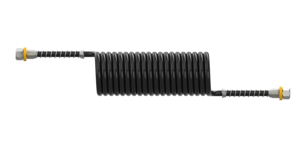 ProVia Spiral Air Hose PRO5210020 Linha de ar de reboque de trator enrolado para sistema de freio de ar de caminhão pesado