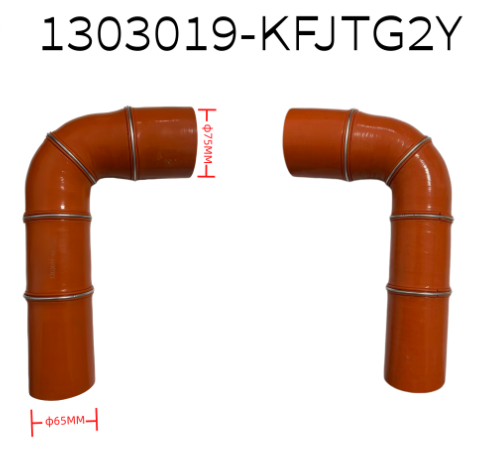 Turbocharger Silicone Hose 1303019-KFJTG2Y Aramid Reinforced Intercooler Hose for Heavy Duty Truck