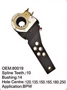 Spline Gear Brake Slack Adjuster 80019 Dust Proof Sealed Design for Truck Brake System
